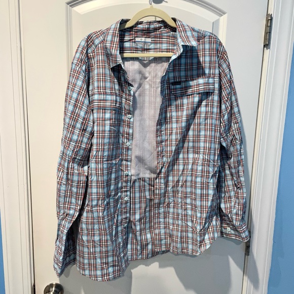 Columbia Mens ActiveWear Button-Up Shirt Breathable Mesh Back Size Large - Picture 6 of 6